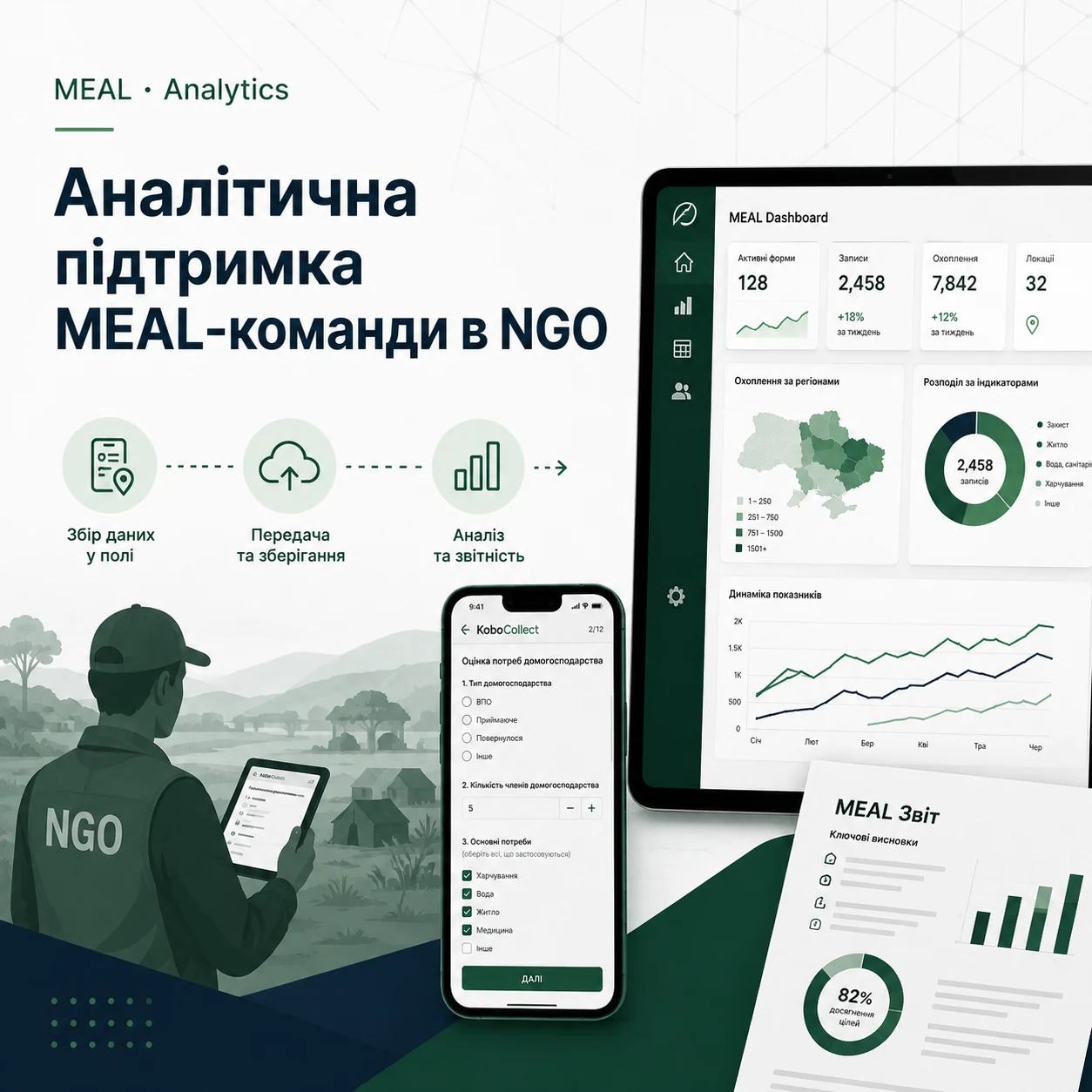 Аналітична підтримка MEAL-команди в NGO