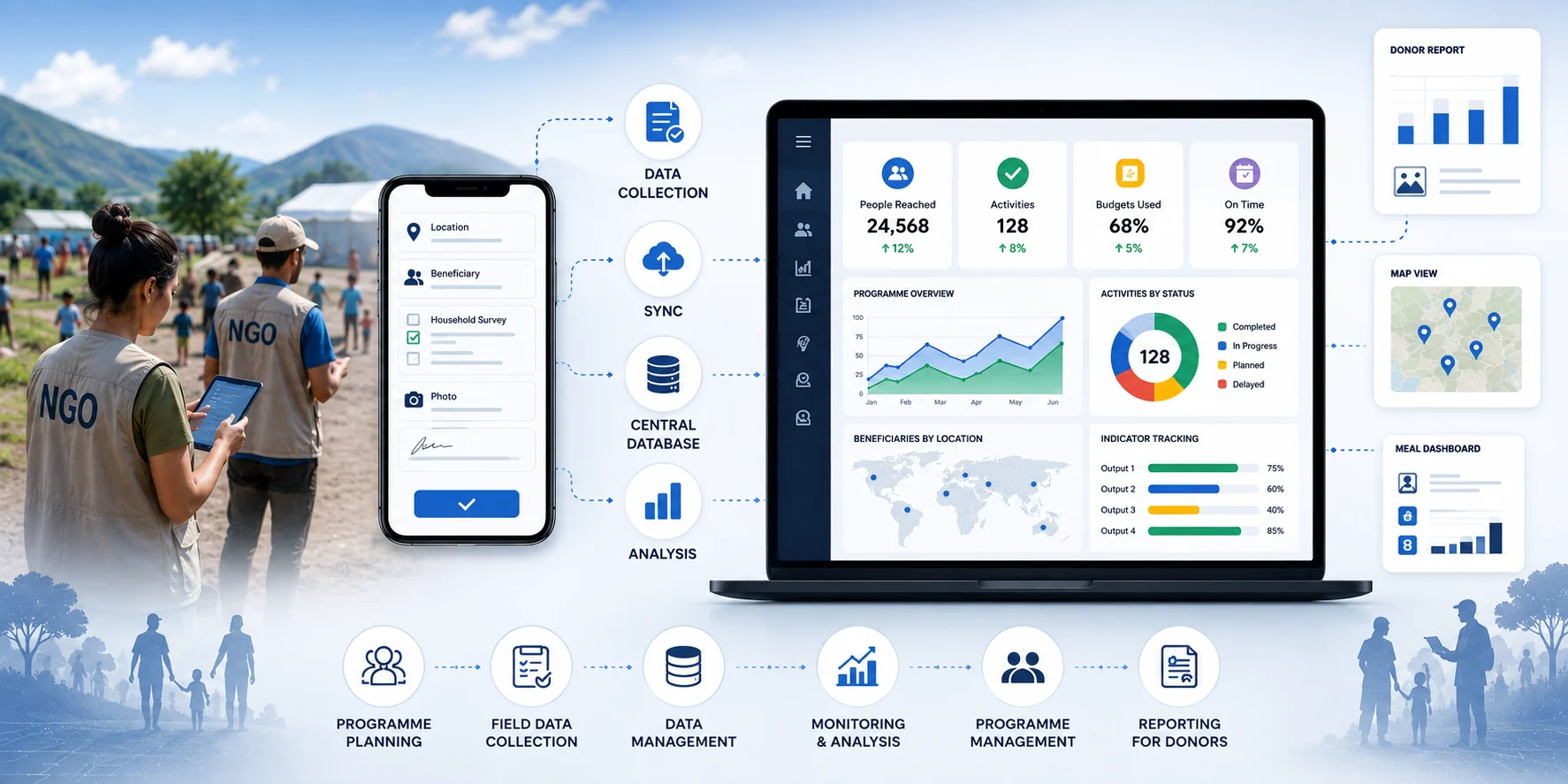 Field data collection and MEAL analytics system