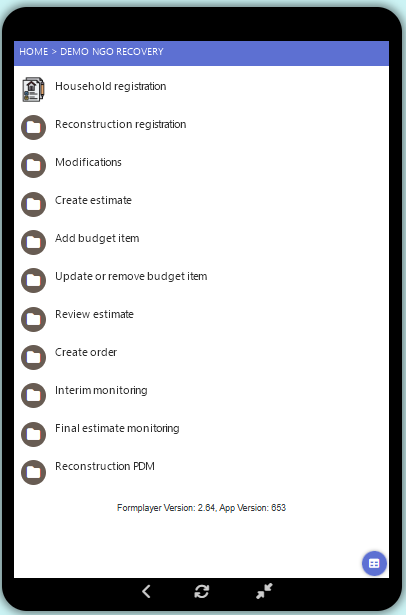 Separate example: CommCare field workflow.